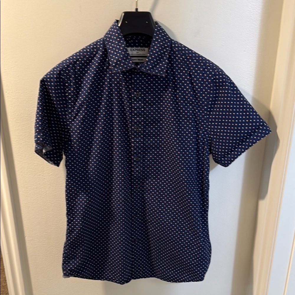 Express Blue Casual Button Down Shirt for Effortless Style